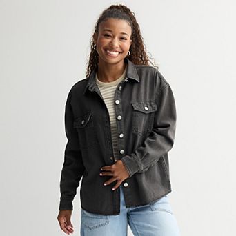 Juniors' SO® Denim Shirt