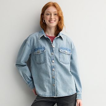 Juniors' SO® Denim Shirt