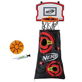 Nerf Basketball Hoop Hamper Laundry Layup Over the Door Basket & Shooting Target