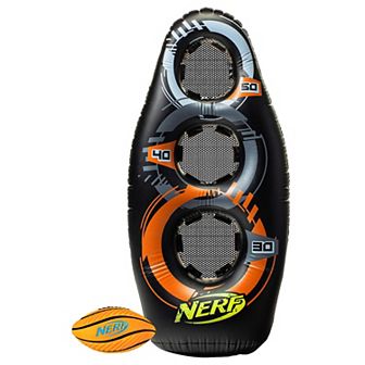 Nerf Inflatable Proshot Kids Football + Blaster Target Game Set