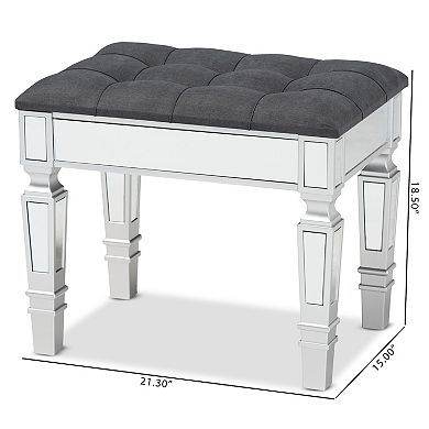 Baxton Studio Hedia Ottoman
