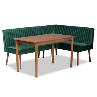 Baxton Studio Alvis Dining Nook 3 pc Set
