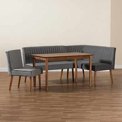 Baxton Studio Alvis Dining Nook 4-pc. Set