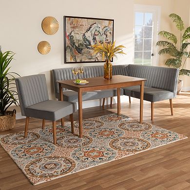 Baxton Studio Alvis Dining Nook 4-pc. Set