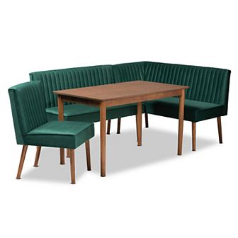Baxton Studio Alvis Dining Nook 4 pc Set