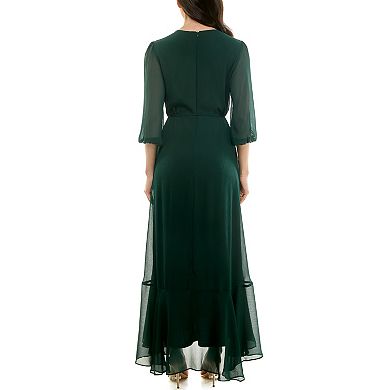 Women's Maison Tara Flowy Ruffle Faux Wrap Maxi Dress