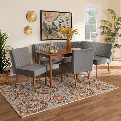 Baxton Studio Alvis Dining Nook 5-Piece Set