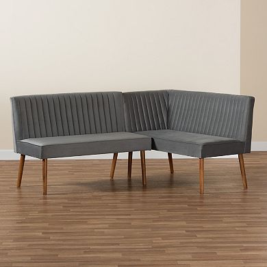 Baxton Studio Alvis Dining Nook 2-Piece Set