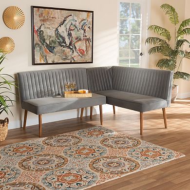 Baxton Studio Alvis Dining Nook 2-Piece Set