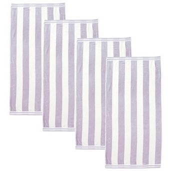 Madelinen® Oversized Premium Cotton Cabana Stripe Beach Towel 4 pk