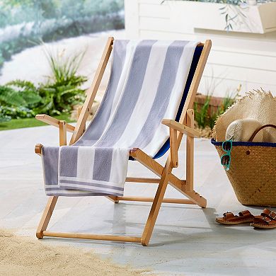 Madelinen Oversized Premium Cotton Cabana Stripe Beach Towel 4-pk.