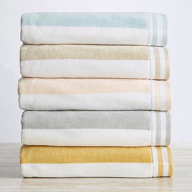 Madelinen Oversized Premium Cotton Cabana Stripe Beach Towel 4-pk.