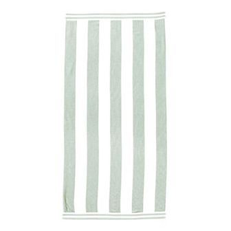Madelinen® Oversized Cabana Stripe Cotton Beach Towel