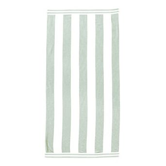 Madelinen® Oversized Cabana Stripe Cotton Beach Towel