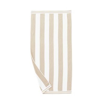 Madelinen® Oversized Cabana Stripe Cotton Beach Towel