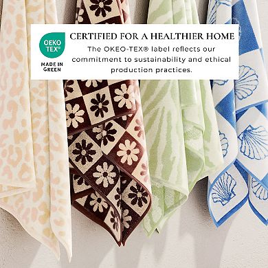 Madelinen Cotton Velour Retro Oversized Beach Towel