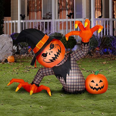 Animated Ground Breaker Scarecrow Outdoor Decor 5′