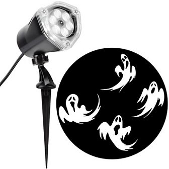 Halloween White Spotlight Whirl-A-Motion with Scary Ghosts
