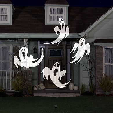 Halloween White Spotlight Whirl-A-Motion with Scary Ghosts