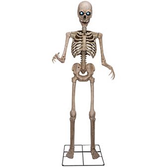 7.75-ft. Gemmy Giant Poseable Skeleton with Light-Up Eyes and Sound Outdoor Decor