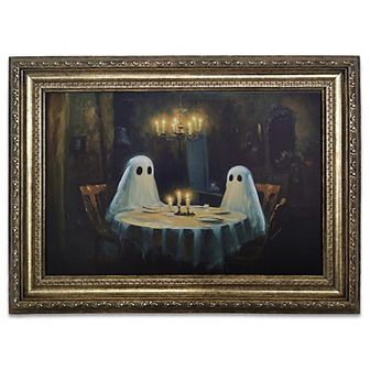 Ghost Pair Portrait Framed Canvas Wall Decor