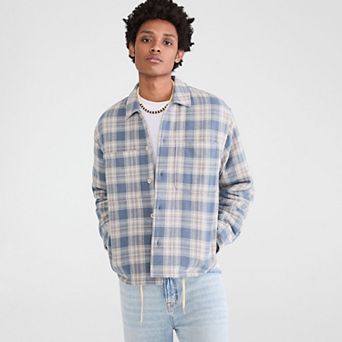Juniors' Aeropostale Long Sleeve Plaid Shacket