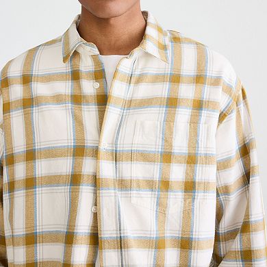 Men's Aeropostale Long Sleeve Boxy Flannel Shirt