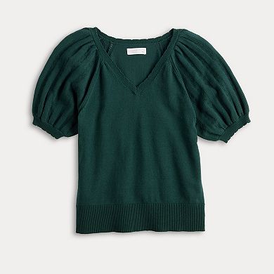 Women's LC Lauren Conrad V-Neck Knitted Sweater Tee