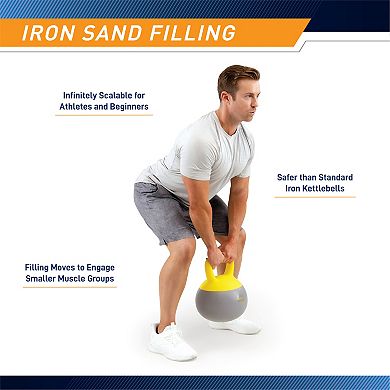 Soft Kettlebell 32lbs Filled With Iron Sand, Non-slip Handle Kettle Weight PRO-HL32L ProIron