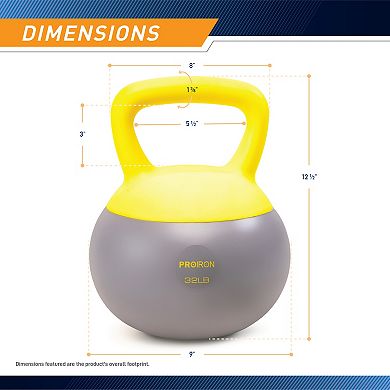 Soft Kettlebell 32lbs Filled With Iron Sand, Non-slip Handle Kettle Weight PRO-HL32L ProIron
