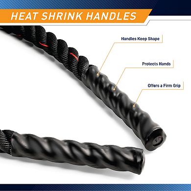 12 M (40 Ft) Battle Ropes 38mm (1.5 Inch) Diamater Heavy Exercise Rope Proiron Pro-zs01-2