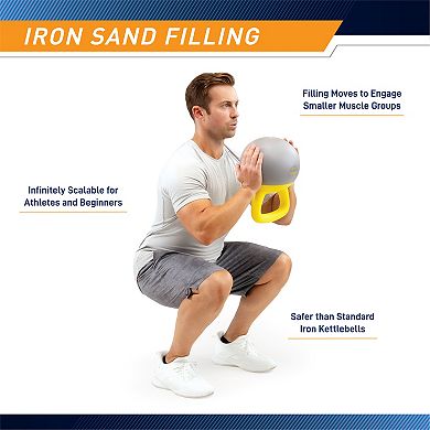 Soft Kettlebell 24lbs Filled With Iron Sand, Non-slip Handle Kettle Weight PRO-HL24L Proiron