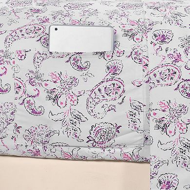 Elegant Comfort Luxury Soft Boho Paisley Bed Sheet Set