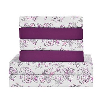 Elegant Comfort Luxury Soft Boho Paisley Bed Sheet Set