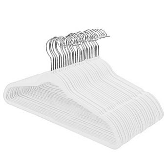 Lux Decor Non Slip Clothes Hanger Set - Pack of 30 Slim Design Velvet Hangers With Swivel Hook