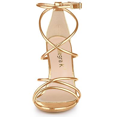 Women's Open Toe Strappy Straps Stiletto Heel Sandals