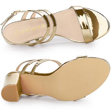 Women's Slingback Block Heel Ankle Strap Sandals