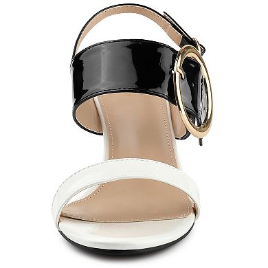 Women's Slingback Block High Heel Sandals