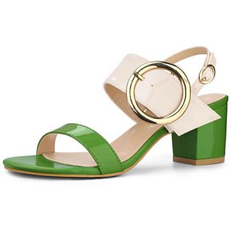 Women's Slingback Block High Heel Sandals