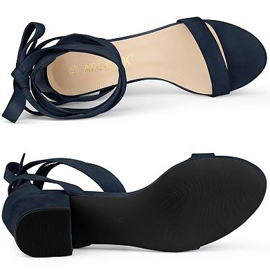 Women's Open Toe Block Heel Lace Up Heels Heel Sandals