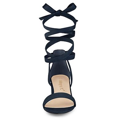 Women's Open Toe Block Heel Lace Up Heels Heel Sandals