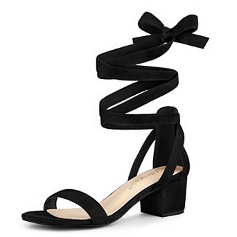 Women's Open Toe Block Heel Lace Up Heels Heel Sandals
