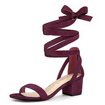 Women's Open Toe Block Heel Lace Up Heels Heel Sandals