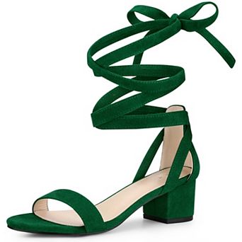 Women's Open Toe Block Heel Lace Up Heels Heel Sandals