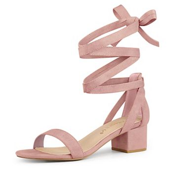 Women's Open Toe Block Heel Lace Up Heels Heel Sandals