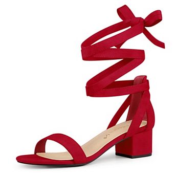 Women's Open Toe Block Heel Lace Up Heels Heel Sandals
