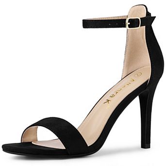 Women's Suede Ankle Strap High Stiletto Heel Sandals