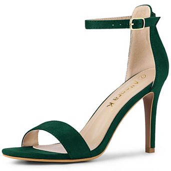 Women's Suede Ankle Strap High Stiletto Heel Sandals