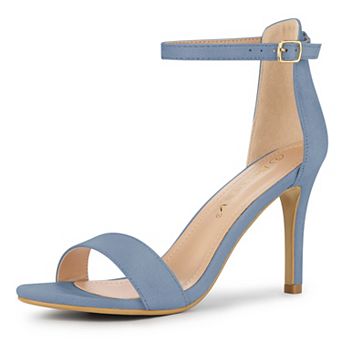 Women's Suede Ankle Strap High Stiletto Heel Sandals