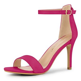 Women's Suede Ankle Strap High Stiletto Heel Sandals